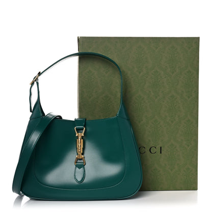 Gucci Boarded Dyana Lux Calfskin Small Jackie 1961 Hobo Emerald 12 of 12