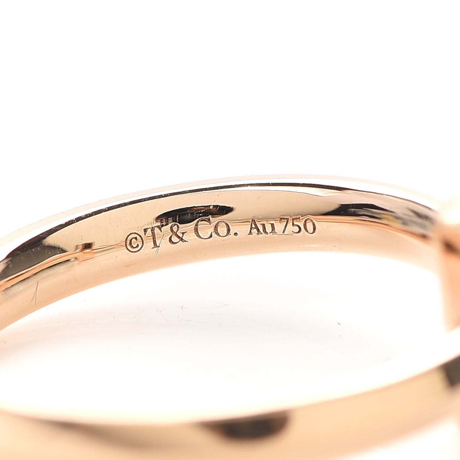 Tiffany 18K Rose Gold Diamond T T1 Ring 52 6 4 of 5
