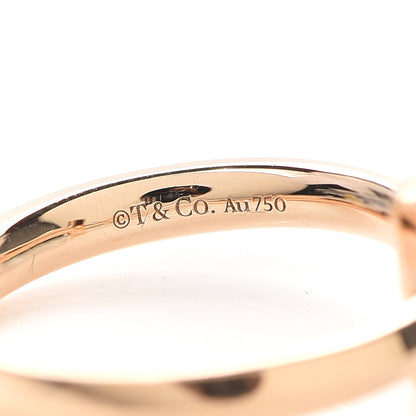 Tiffany 18K Rose Gold Diamond T T1 Ring 52 6 4 of 5