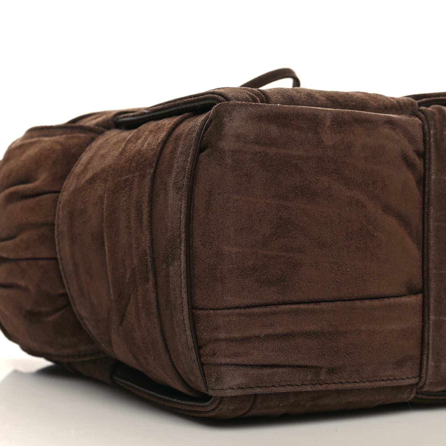 Suede Foulard Intrecciato Small Arco Tote Brownie