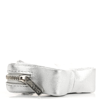 Chanel Metallic Lambskin Walk Of Fame Star Clip On Coin Purse Silver 4 of 7