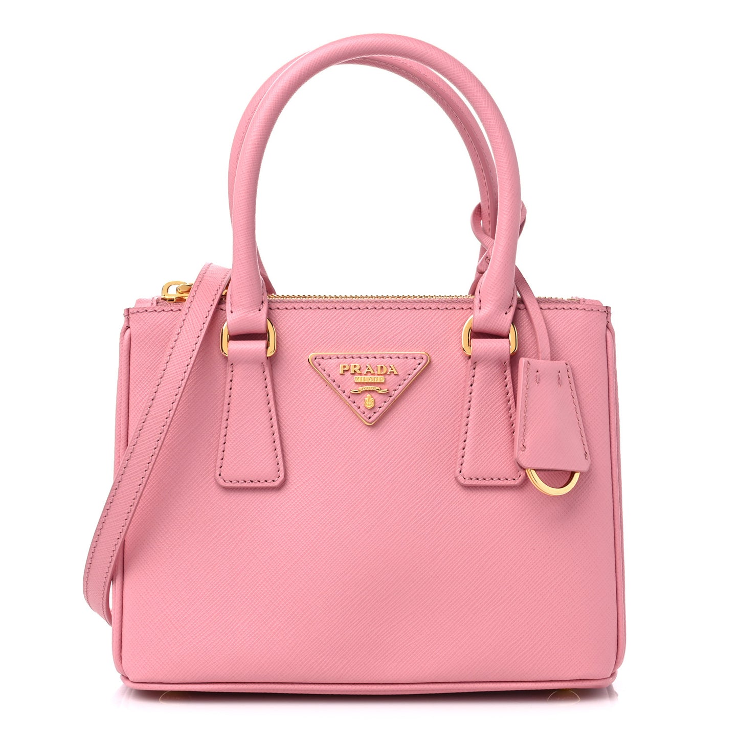 Saffiano Mini Galleria Double Zip Tote Petalo