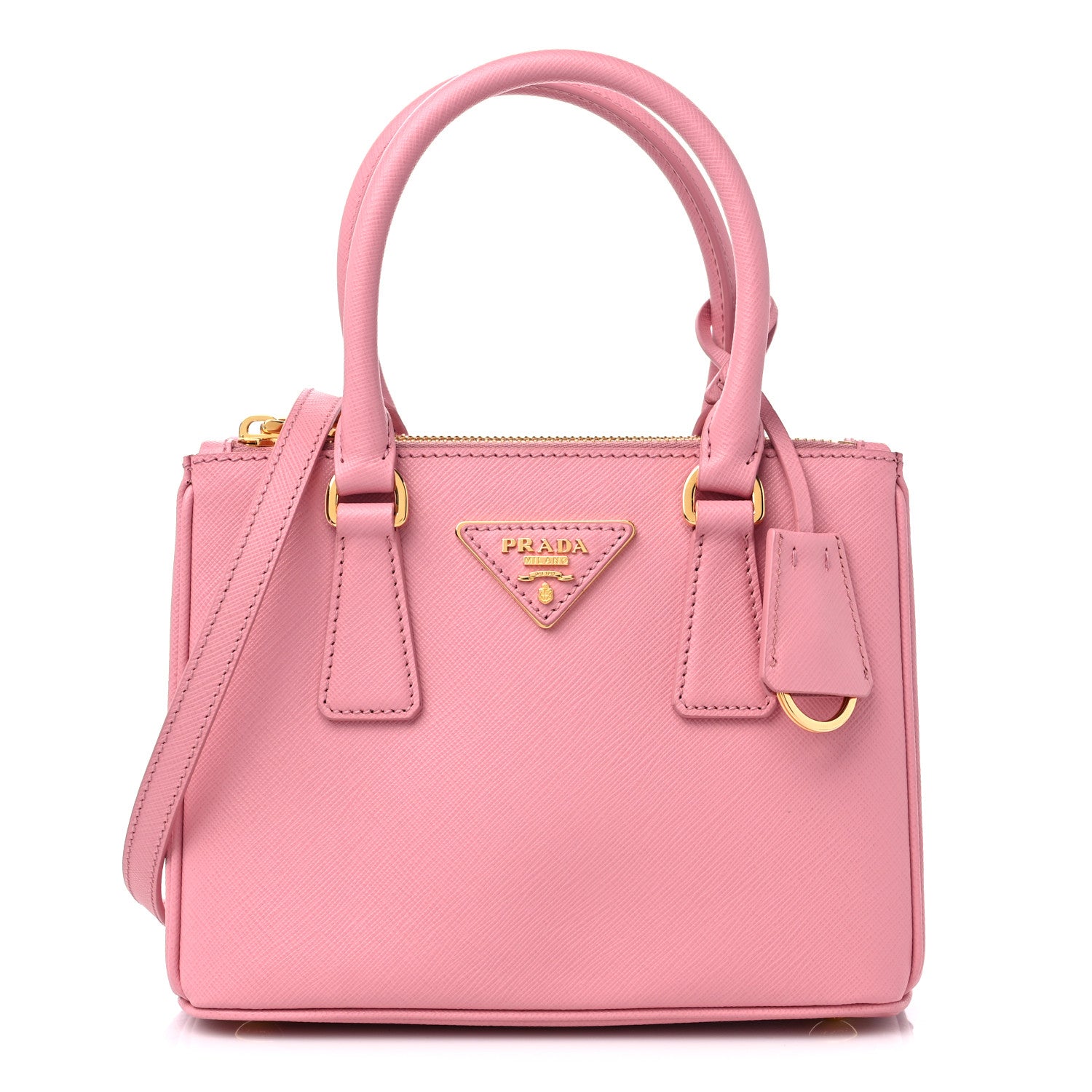 Prada Saffiano Mini Galleria Double Zip Tote Petalo 1 of 10