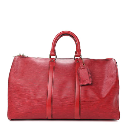 Louis Vuitton Epi Keepall 45 Castillan Red 1 of 16