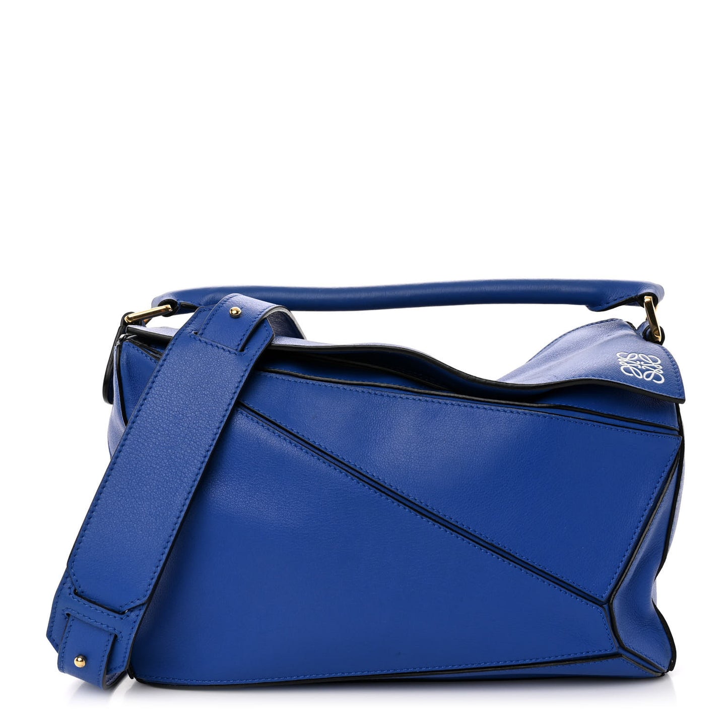 Calfskin Medium Puzzle Bag Electric Blue