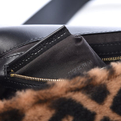 Fendi Shearling Vitello Dolce Macro FF 1974 Baguette Tobacco Black 11 of 11