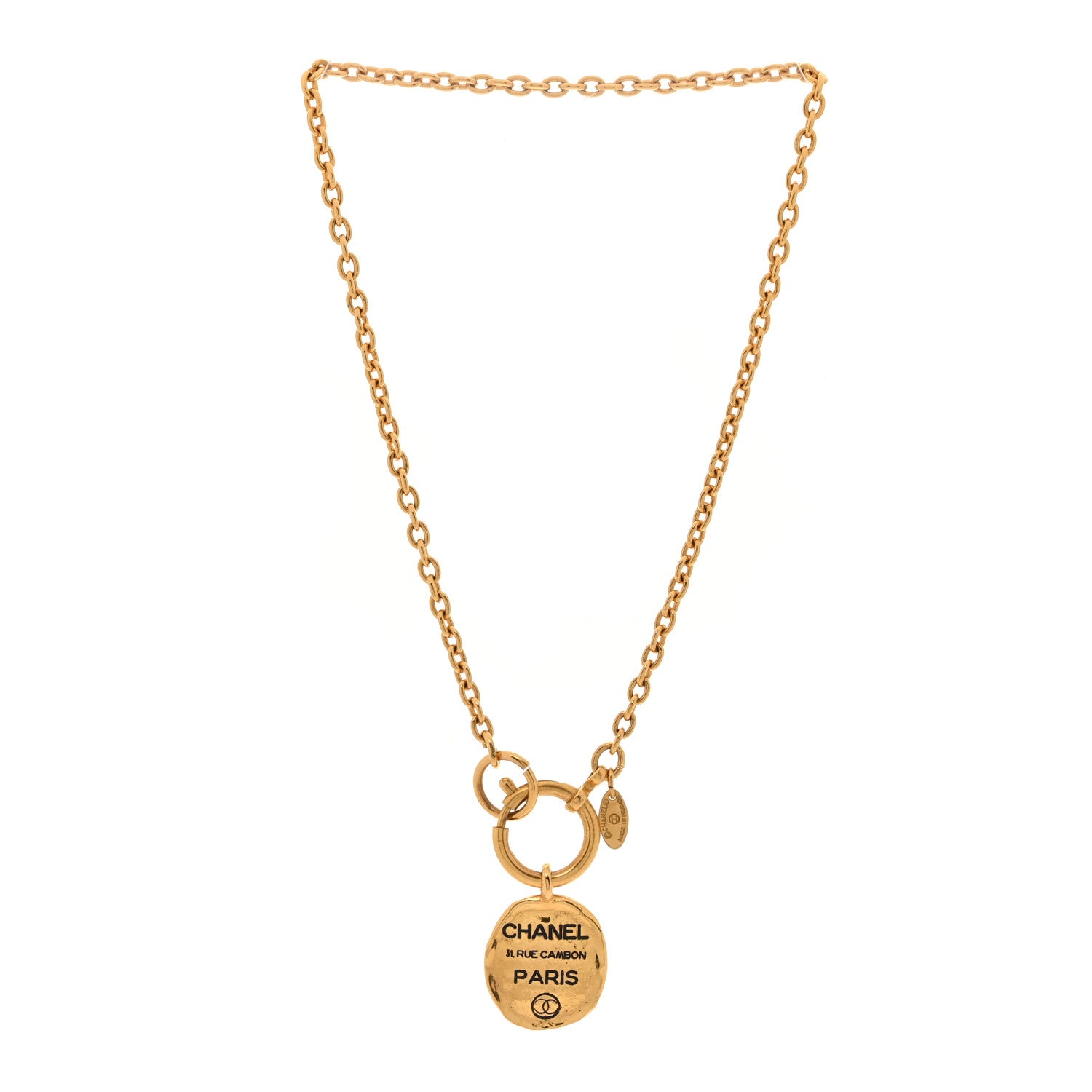 Chanel 31 Rue Cambon Paris CC Necklace Gold 3 of 6