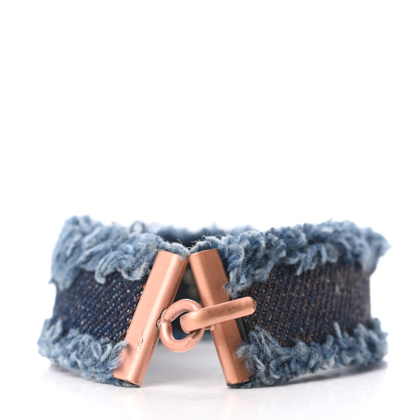 Denim Fringe Bracelet Blue