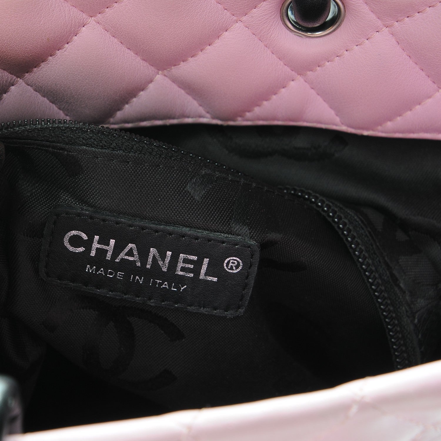 Chanel Calfskin Quilted Medium Cambon Tote Pink Black 6 of 12
