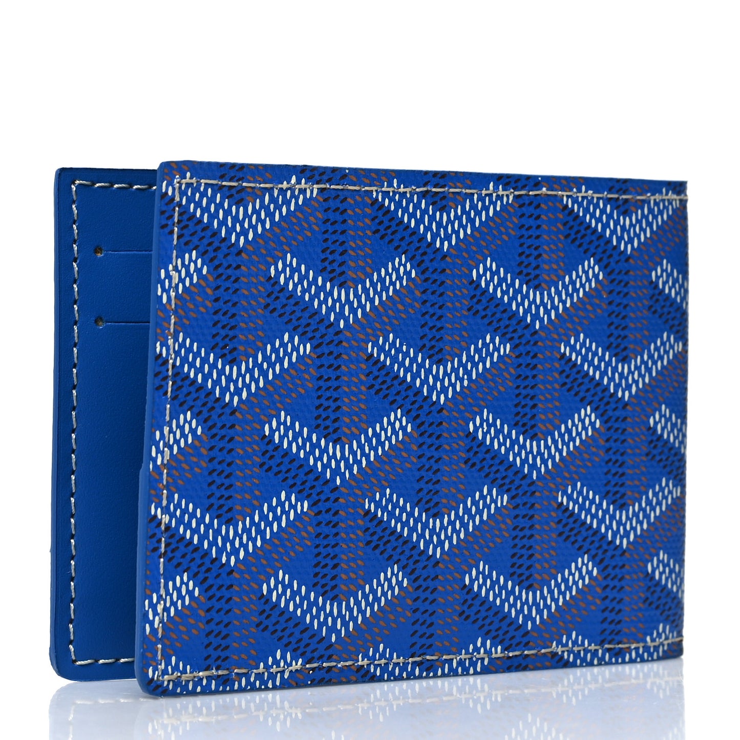 Goyardine Multi Slot Bi-Fold Wallet Sky Blue