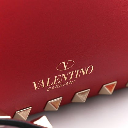 Valentino Garavani Calfskin Rockstud Camera Crossbody Bag Red 7 of 12