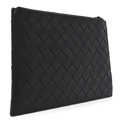 Bottega Veneta Nappa Intrecciato Wristlet Zip Wallet Black 3 of 6