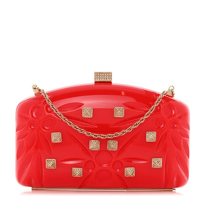 Valentino Garavani Acrylic Rockstud Minaudiere Clutch Red 1 of 7