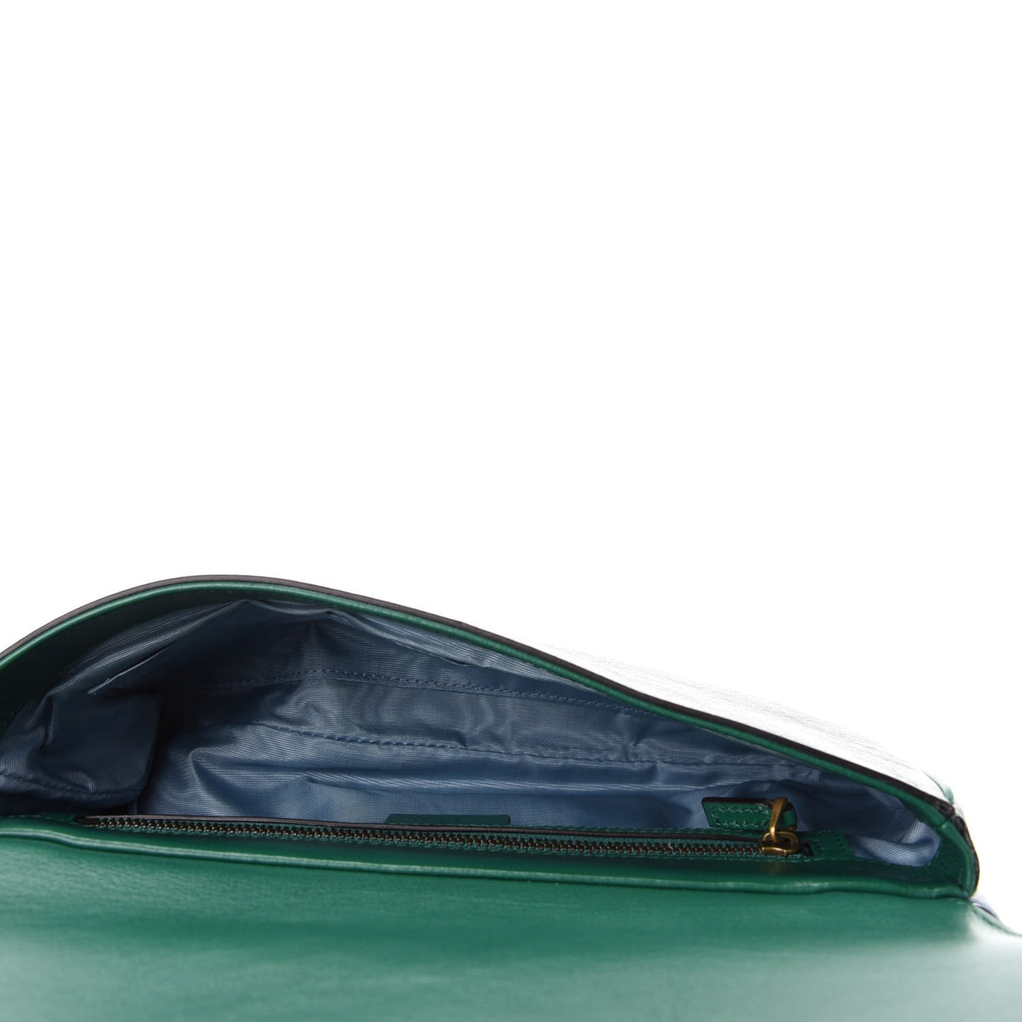 Calfskin Medium Thiara Double Envelope Shoulder Bag Blue Green