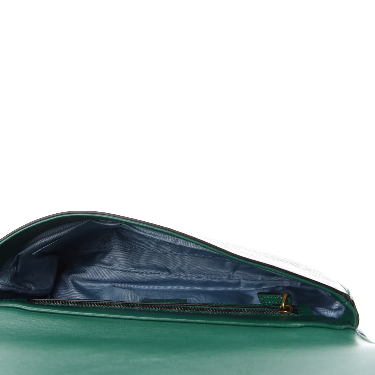 Gucci Calfskin Medium Thiara Double Envelope Shoulder Bag Blue Green 5 of 11
