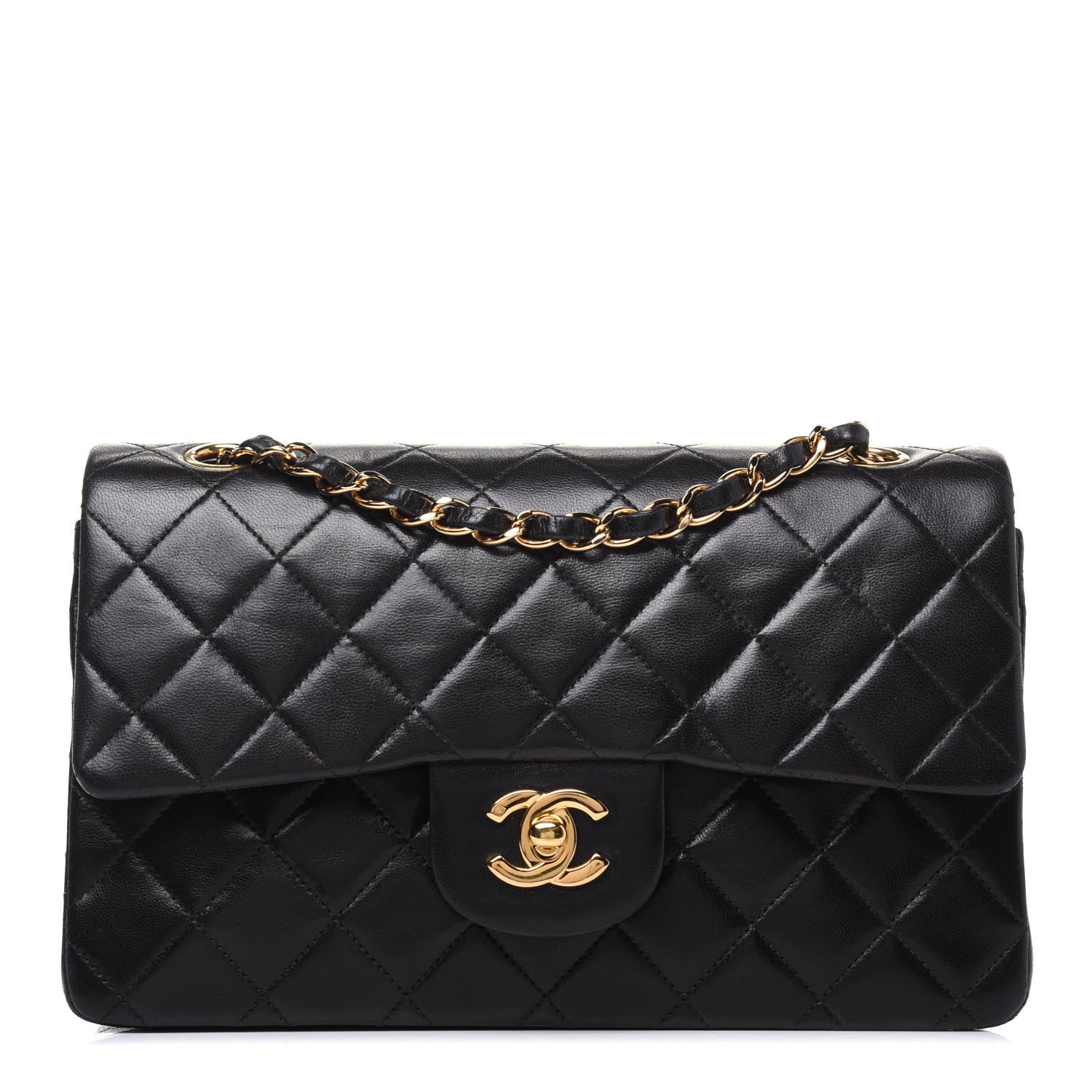 Chanel Lambskin Quilted Small Double Flap Black 1 of 14