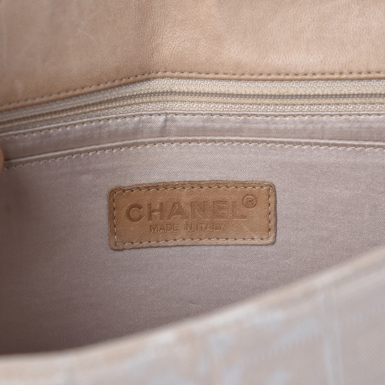 Chanel Nylon Medium Travel Flap Light Beige 6 of 9