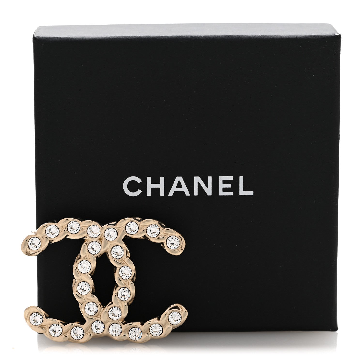 Chanel Crystal Pearls Coronation CC Brooch Gold 1888908 – FASHIONPHILE