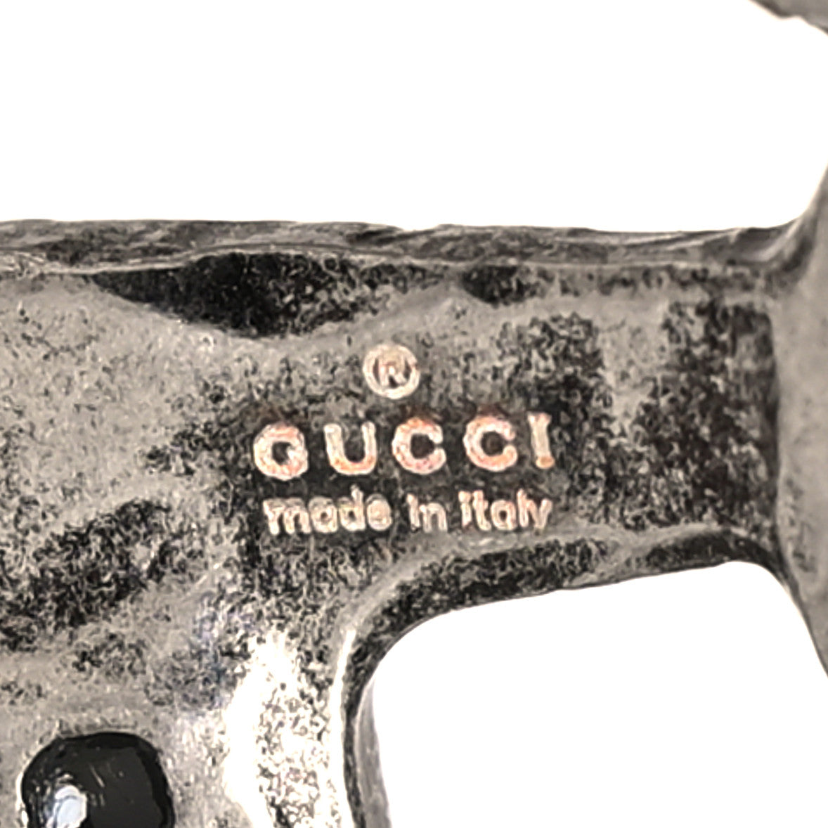 Gucci Oxidized Palladium Crystal Double G Bracelet Silver 5 of 5