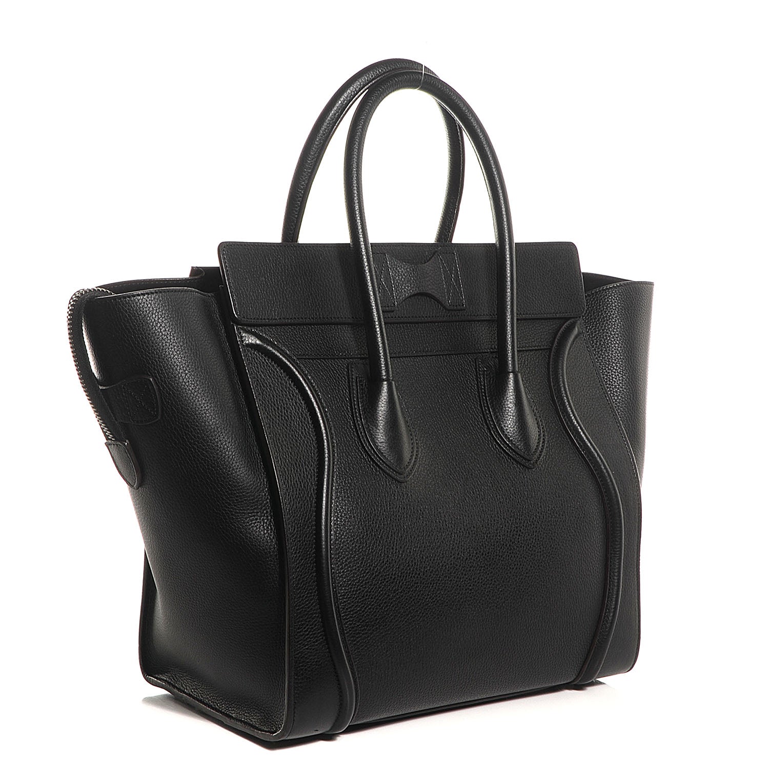 Celine Drummed Calfskin Mini Luggage Black 3 of 9