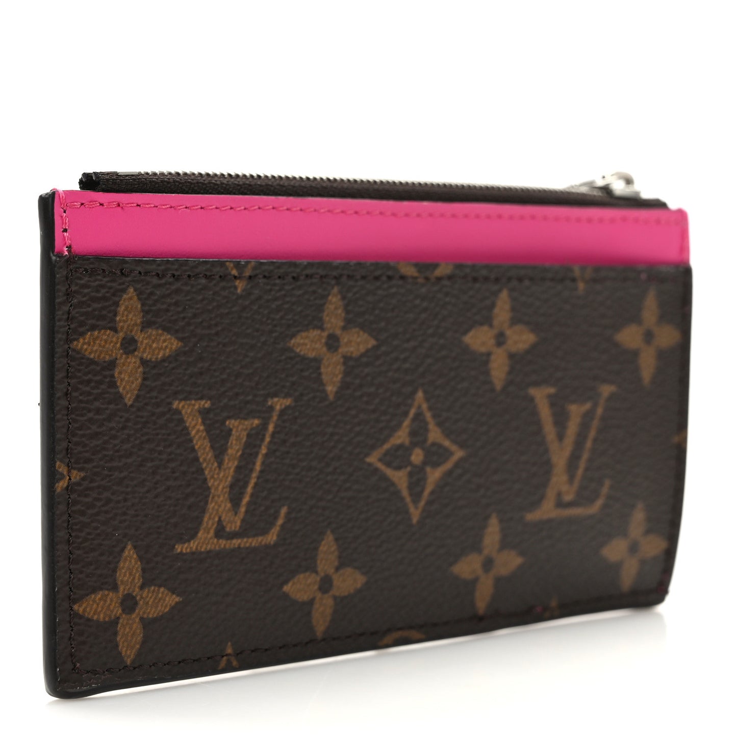 Monogram Calfskin Coin Card Holder Rose