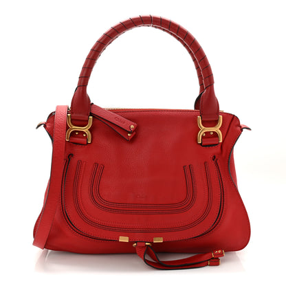 Chloe Calfskin Medium Marcie Satchel Red 1 of 10