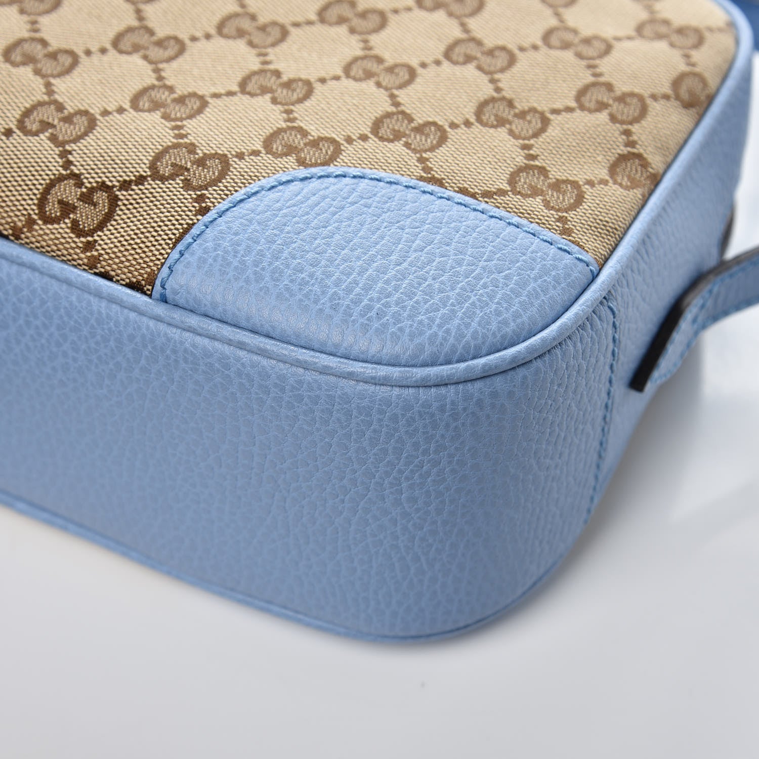 Gucci Monogram Mini Bree Messenger Bag Beige Mineral Blue 9 of 9