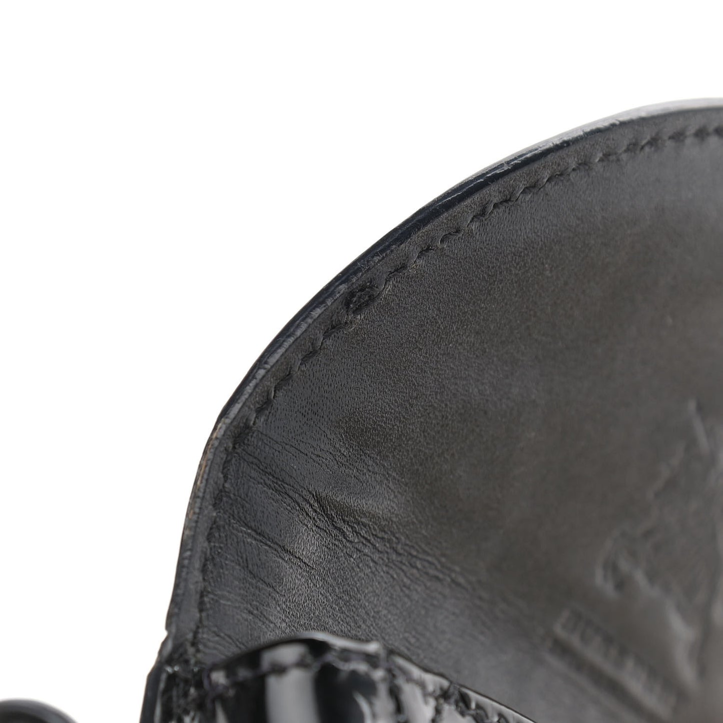 Patent Calfskin Quilted Mini Crossbody Bag Black