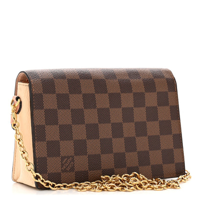 Louis Vuitton Damier Ebene Vavin Chain Wallet Creme 3 of 12