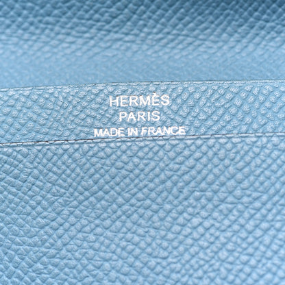 Hermes Epsom MC2 Fleming Long Wallet Blue Jean 6 of 12