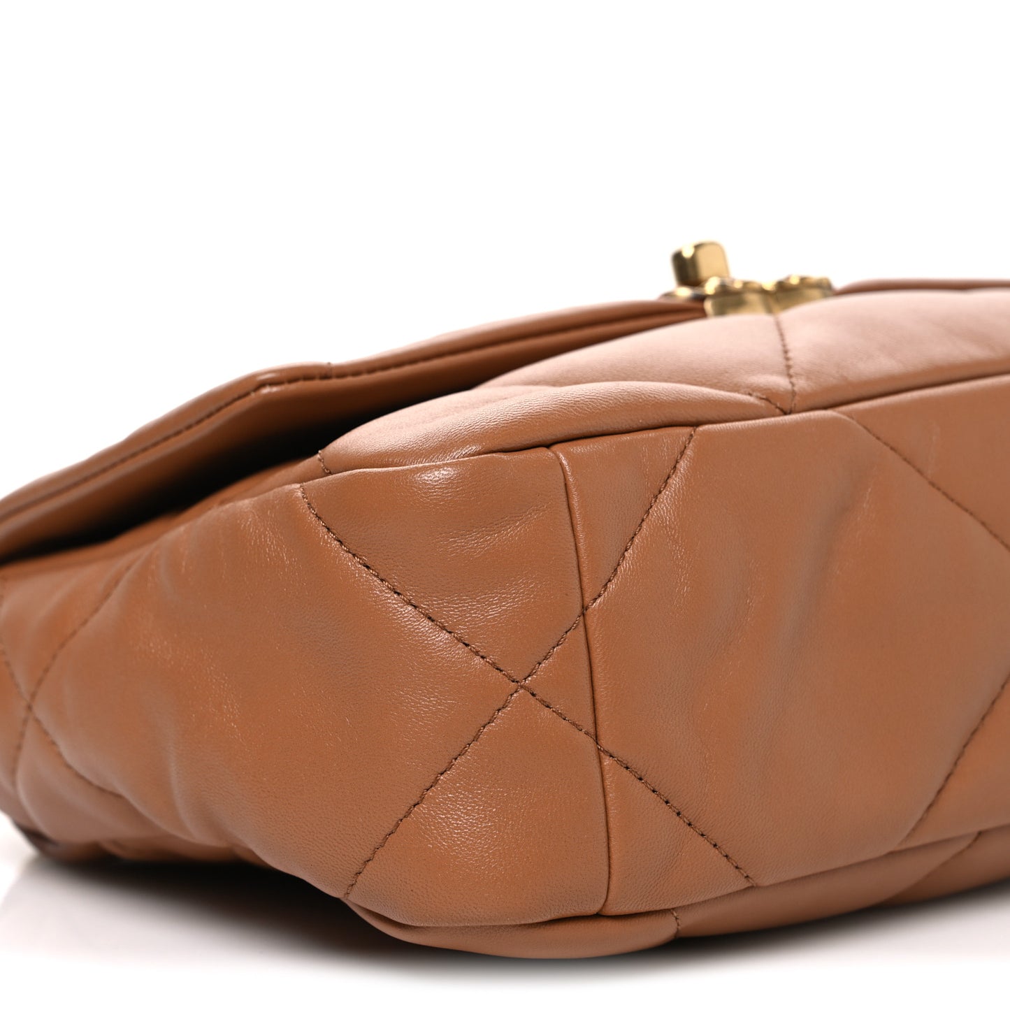 Lambskin Quilted Medium Chanel 19 Flap Brown