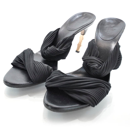 Gucci Plisse Stretch Heels 7.5 Black 4 of 7