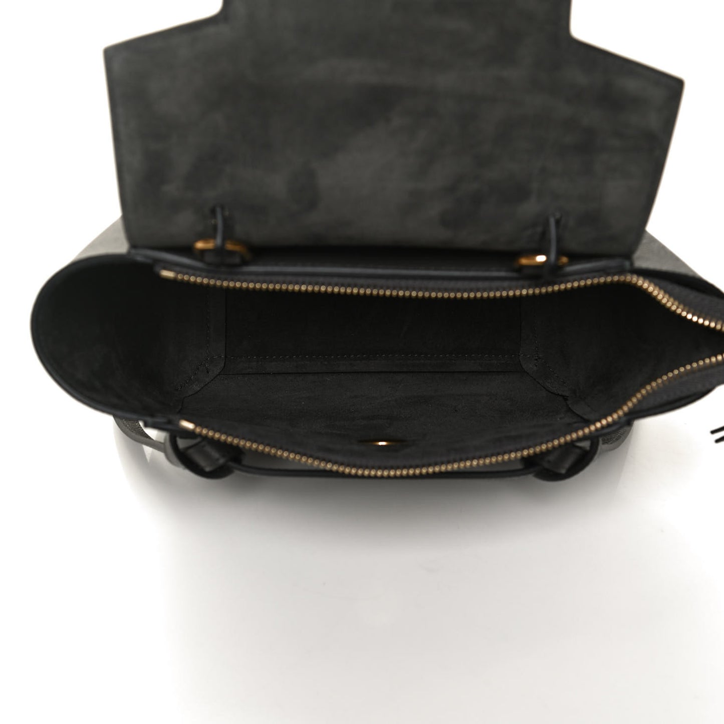 Grained Calfskin Nano Belt Bag Grey