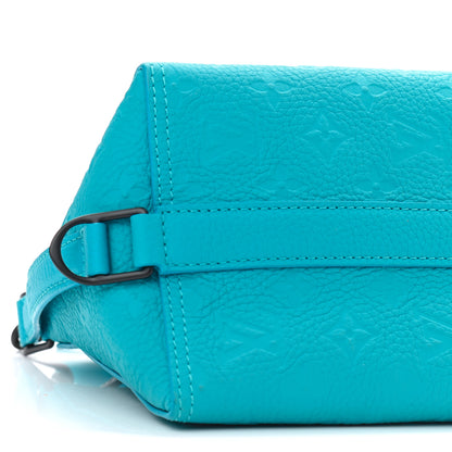 Louis Vuitton Taurillon Monogram Triangle Messenger Turquoise 8 of 9