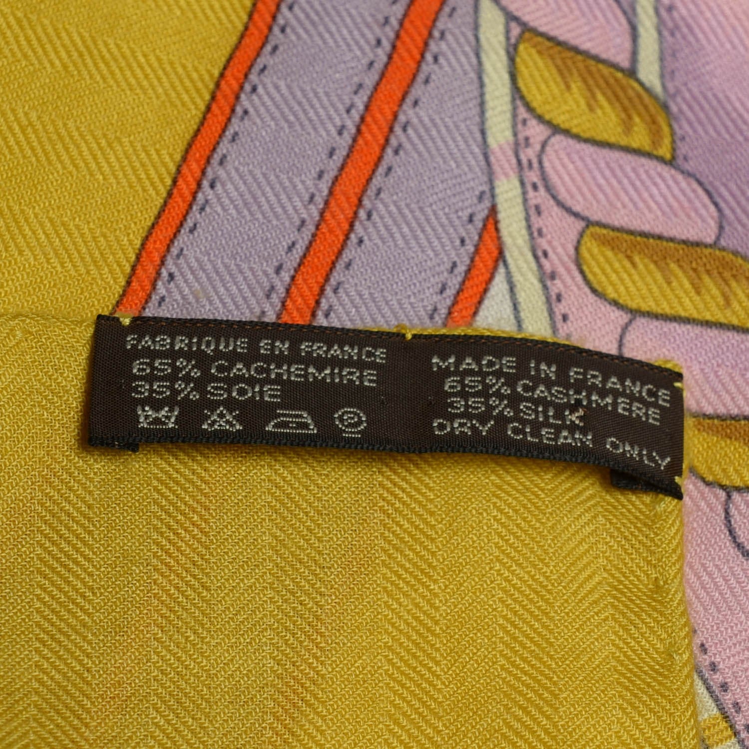 Hermes Cashmere Silk Grande Tenue Shawl 140 7 of 8