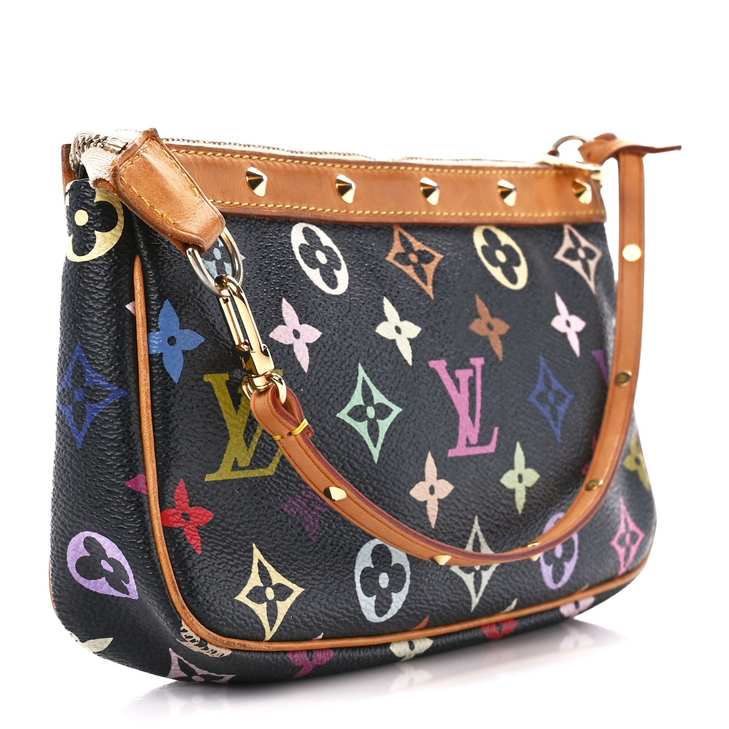 Monogram Multicolor Pochette Accessories Black