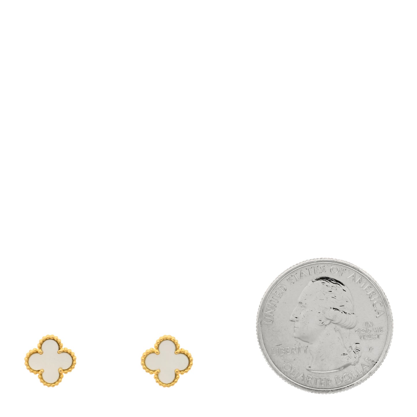 18K Yellow Gold Mother of Pearl Sweet Alhambra Earrings