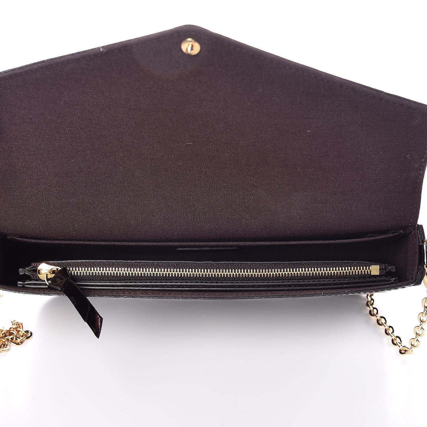 Vernis Pochette Felicie Chain Wallet Amarante