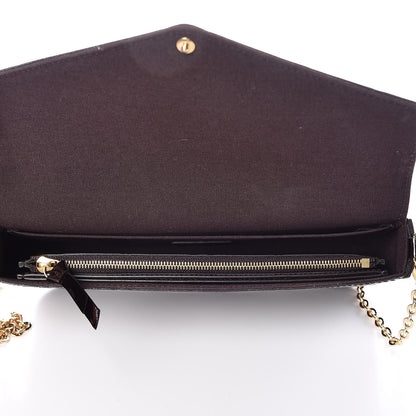 Louis Vuitton Vernis Pochette Felicie Chain Wallet Amarante 7 of 13