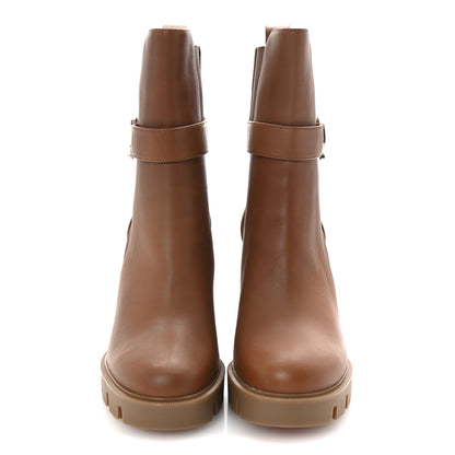 Christian Louboutin Calfskin CL Chelsea Lug 100 Booty 40 Cuoio 3 of 9