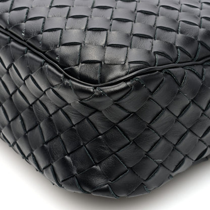 Bottega Veneta Calfskin Intrecciato Messenger Bag Black 10 of 10
