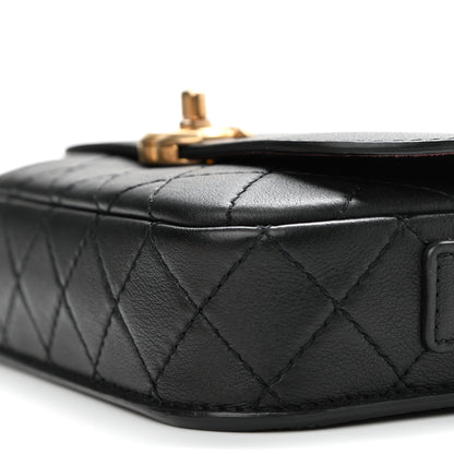 Chanel Calfskin Quilted Multi Pouching Flap And Coin Purse Black 9 of 10