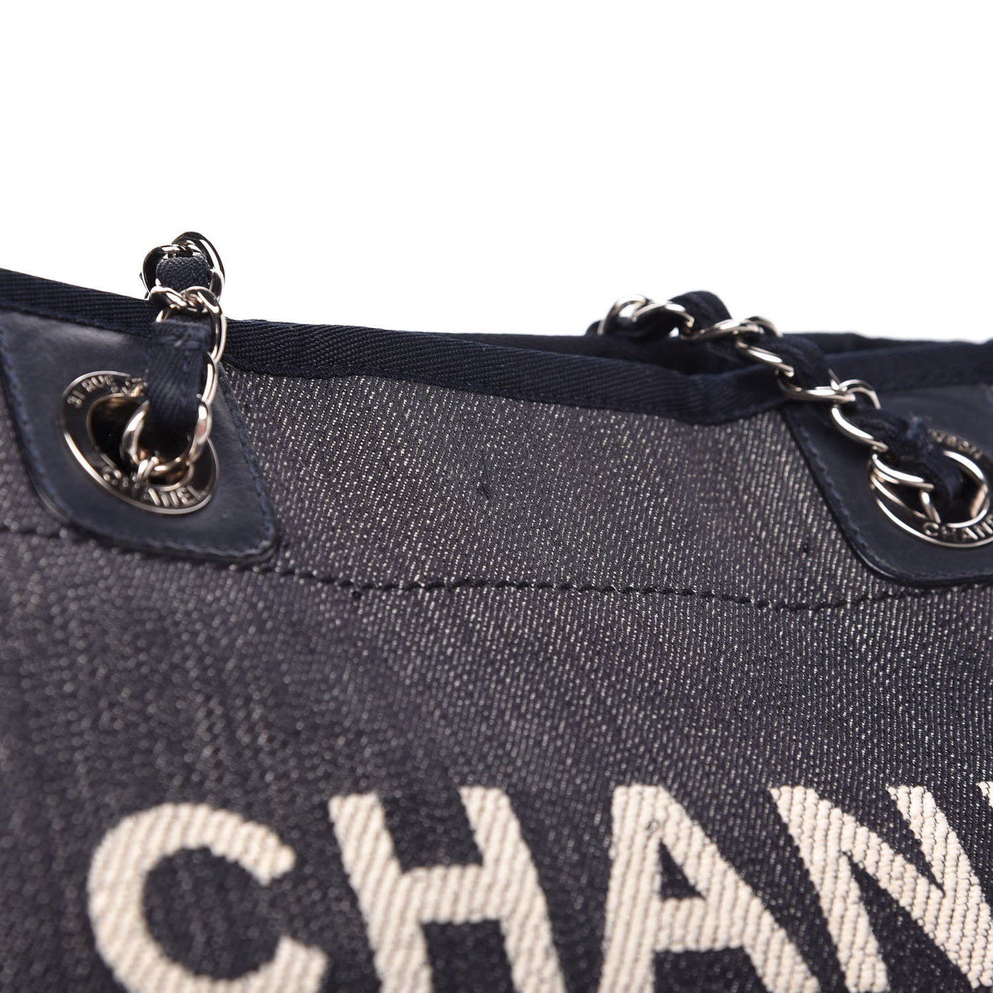 Denim Small Deauville Tote Dark Blue