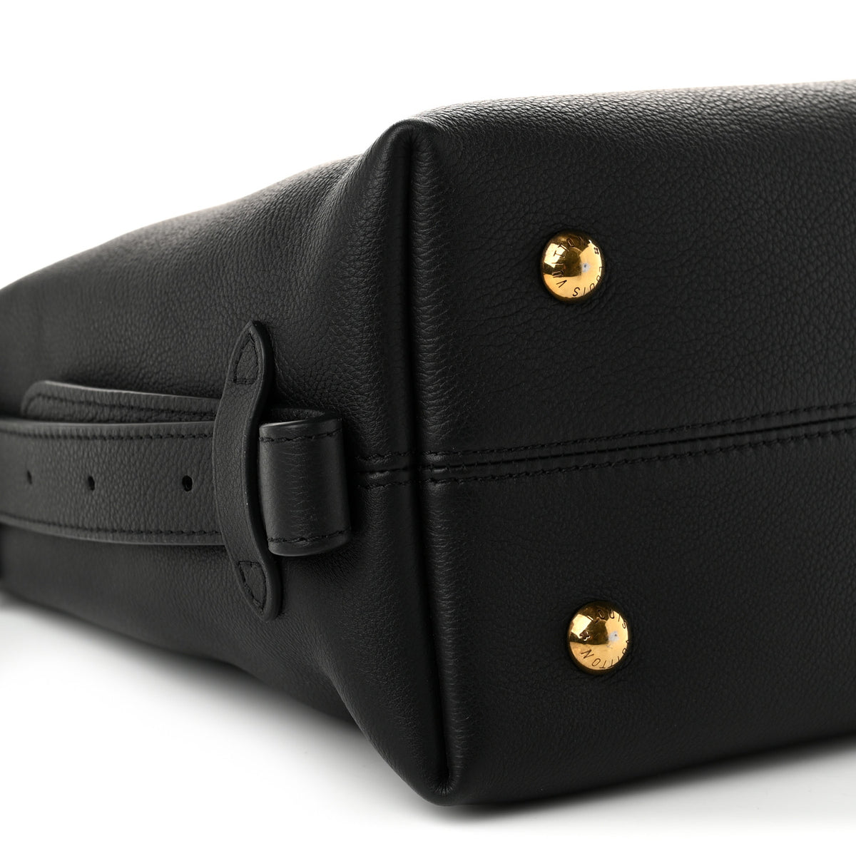 Grained Calfskin Low Key Hobo PM Black