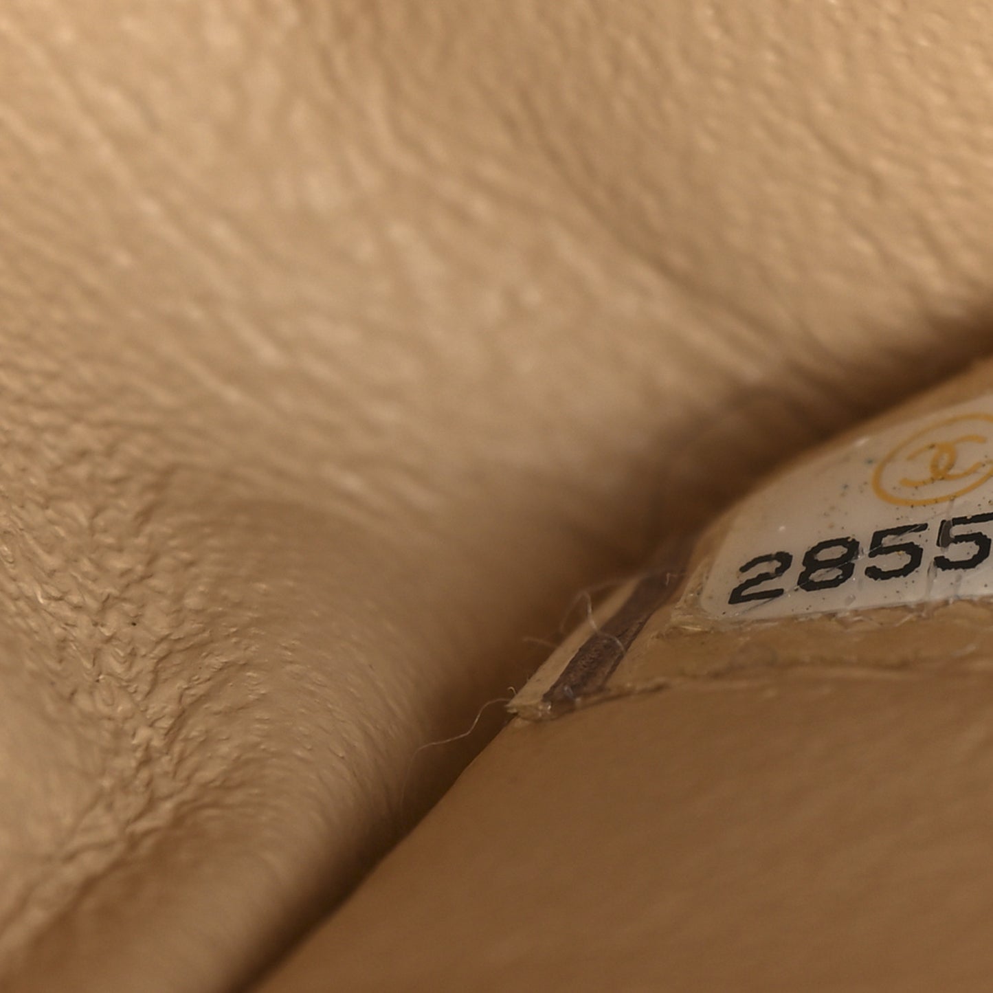 Caviar Quilted Medium Double Flap Beige