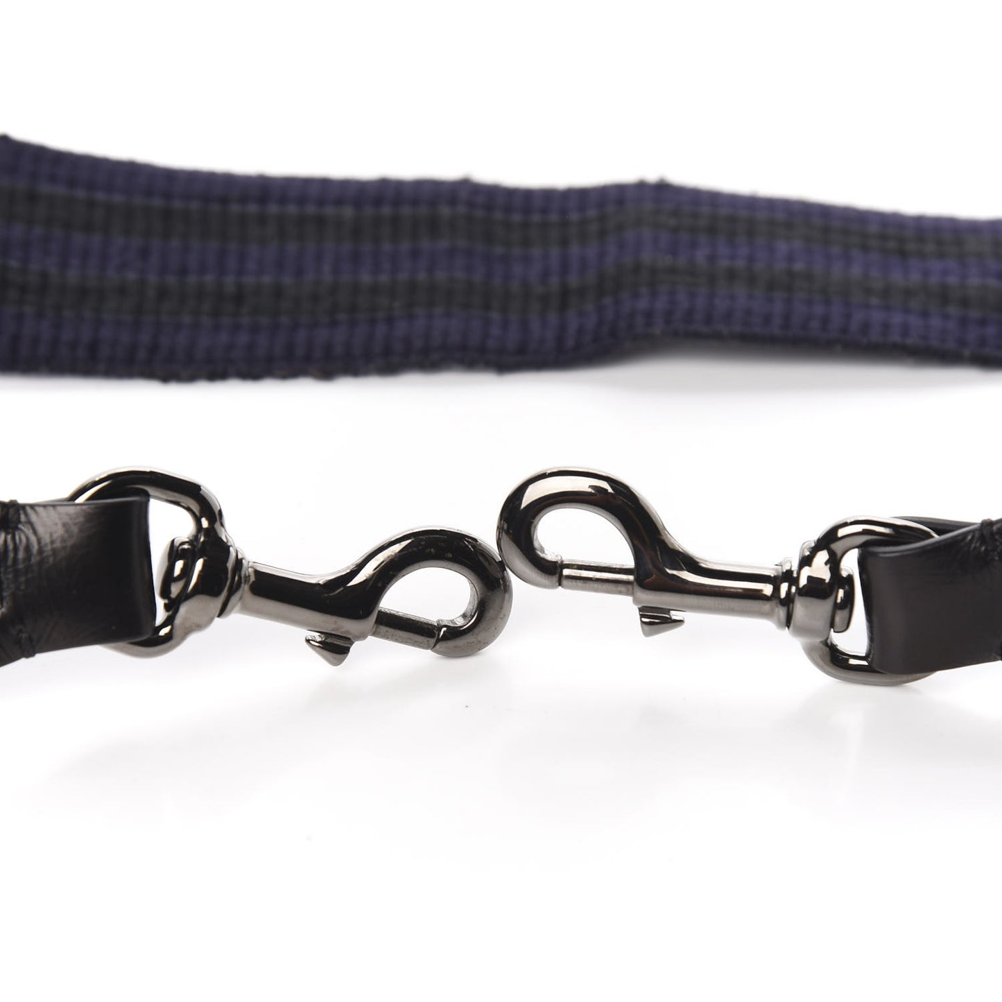 Canvas Geometric Embroidered Rockstud Guitar Strap Black Blue