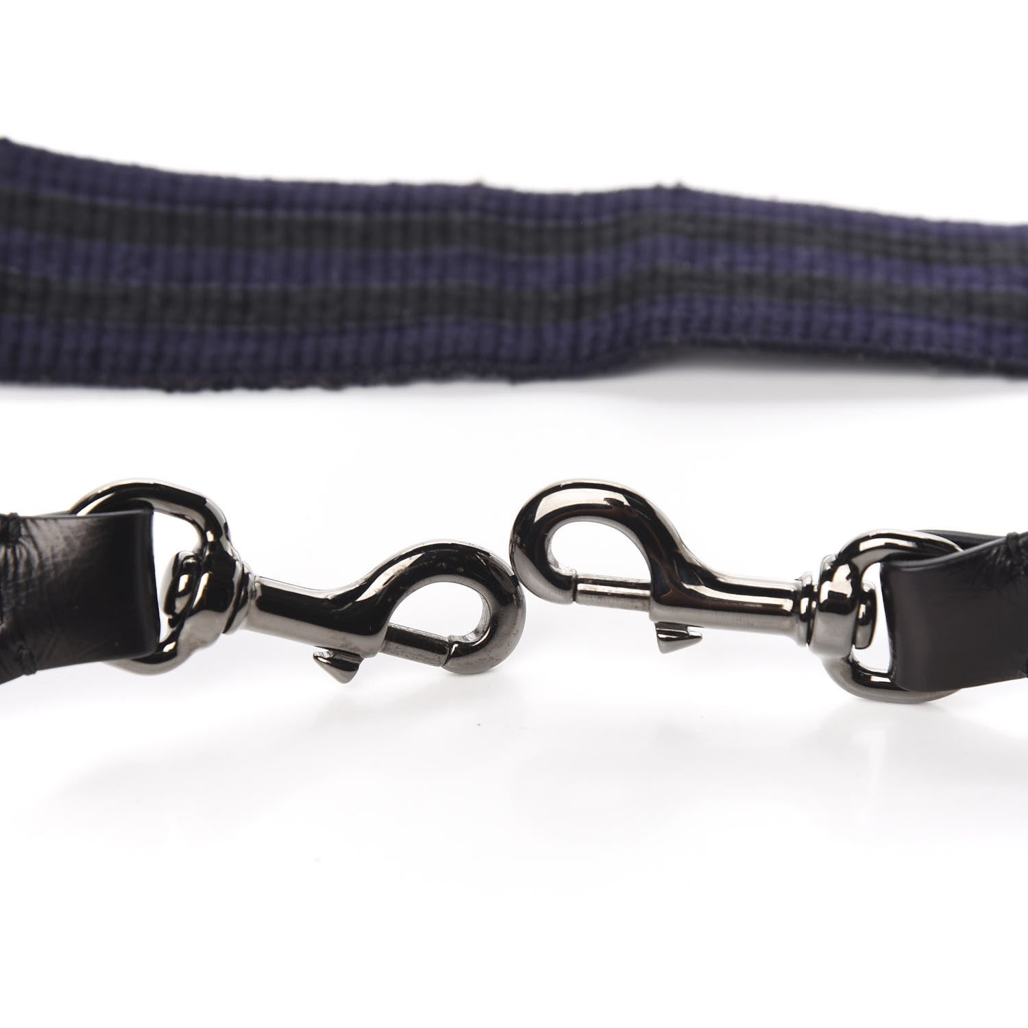Valentino Garavani Canvas Geometric Embroidered Rockstud Guitar Strap Black Blue 3 of 5