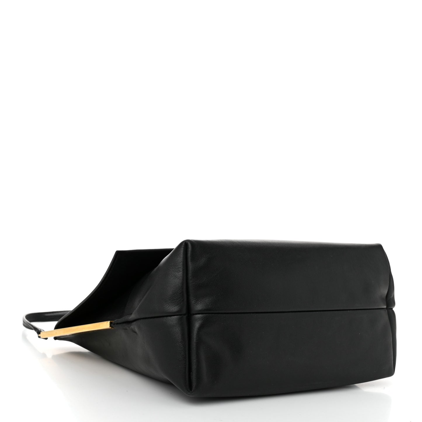 Smooth Calfskin Flap Clasp Bag Black