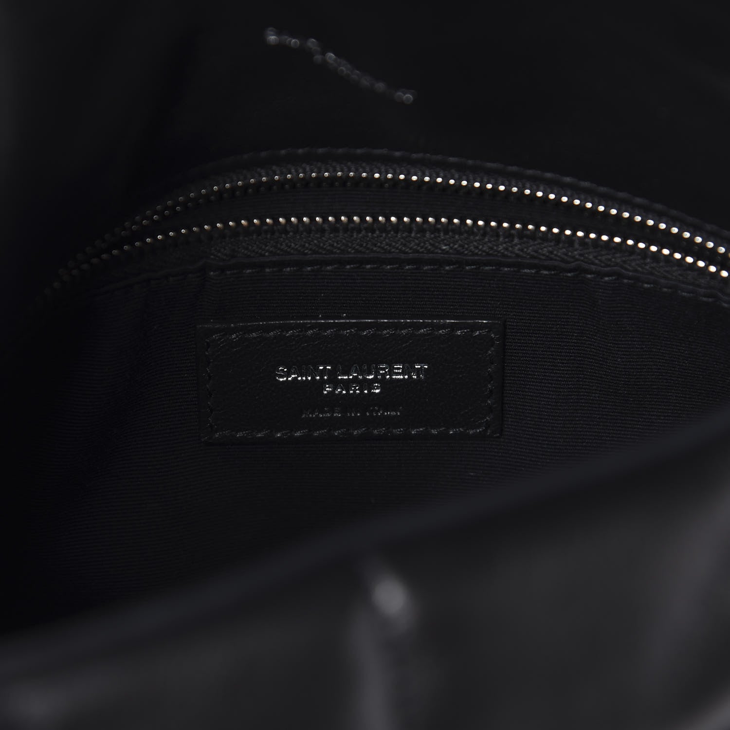 Saint Laurent Lambskin Quilted Small Loulou Puffer Monogram Chain Satchel Black 6 of 9