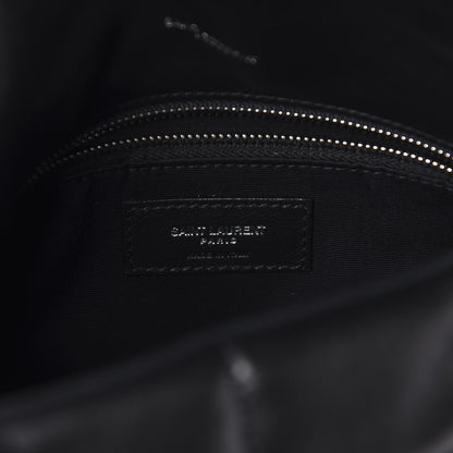 Saint Laurent Lambskin Quilted Small Loulou Puffer Monogram Chain Satchel Black 6 of 9